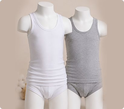 Soft and comfortable kids' innerwear manufactured in India